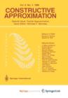 Image for Constructive Approximation : Special Issue: Fractal Approximation