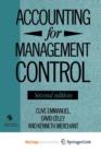 Image for Accounting for Management Control