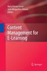 Image for Content Management for E-Learning