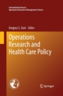 Image for Operations Research and Health Care Policy
