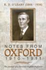 Image for Notes from Oxford, 1910-1911