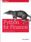 Image for Python for finance  : analyze big financial data