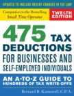 Image for 475 Tax Deductions for Businesses and Self-Employed Individuals: An A-to-Z Guide to Hundreds of Tax Write-Offs