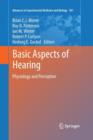 Image for Basic Aspects of Hearing : Physiology and Perception
