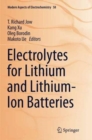 Image for Electrolytes for Lithium and Lithium-Ion Batteries