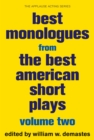 Image for Best Monologues from the Best American Short Plays : Volume 2