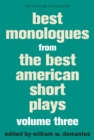 Image for Best monologues from Best American short plays. : Volume 3