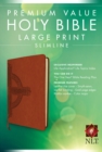 Image for NLT Premium Value Slimline Large Print Bible: Cross Design