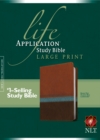 Image for NLT Life Application Study Bible, Second Edition, Large Print (Red Letter, LeatherLike, Heather Blue/Brown/Tan)