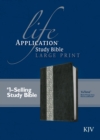 Image for KJV Life Application Study Bible, Second Edition, Large Print (Red Letter, LeatherLike, Black/Vintage Ivory Floral)