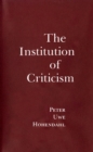 Image for Institution of Criticism
