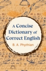 Image for A Concise Dictionary of Correct English