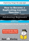 Image for How to Become a Duplicating-machine Operator I