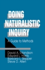 Image for Doing Naturalistic Inquiry: A Guide to Methods