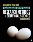 Image for Student study guide With IBM SPSS workbook for Research methods for the behavioral sciences