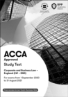 Image for ACCA corporate and business law (English): Study text