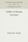 Image for Schiller in Russian Literature