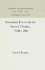Image for Structural Forms in the French Theater, 1500-1700