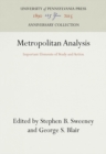 Image for Metropolitan Analysis : Important Elements of Study and Action