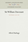 Image for Sir William Davenant : Poet Venturer, 166-1668