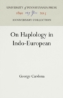 Image for On Haplology in Indo-European