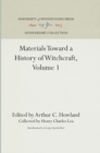 Image for Materials Toward a History of Witchcraft, Volume 1