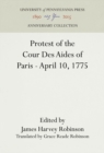 Image for Protest of the Cour Des Aides of Paris--April 10, 1775