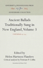 Image for Ancient Ballads Traditionally Sung in New England, Volume 3 : Child Ballads 95-243