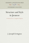 Image for Structure and Style in Javanese