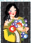 Image for Lady with Ringlets &amp; Flowers - Deluxe die cut notecards