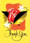 Image for Thank You with a Red Rose.  6 cards, individually bagged with envelopes, plus header.