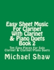 Image for Easy Sheet Music For Clarinet With Clarinet &amp; Piano Duets Book 2