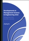 Image for Developments in Management Science in Engineering 2018: Perspectives from Scientific Journals