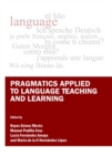 Image for Pragmatics applied to language teaching and learning