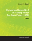 Image for Hungarian Dance No.5 in F-Sharp Minor by Johannes Brahms for Solo Piano (1868) Wo01