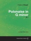 Image for Polonaise in G minor B.1 - For Solo Piano (1817)
