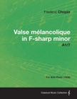 Image for Valse melancolique in F-sharp minor A1/7 - For Solo Piano (1838)