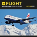 Image for Flight, Modern Commercial Airliners Square Wall Calendar 2025