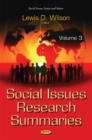 Image for Social Issues Research Summaries (with Biographical Sketches)