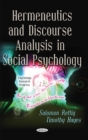 Image for Hermeneutics and discourse analysis in social psychology