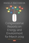 Image for Key Congressional Reports on Energy and Environment for March 2019