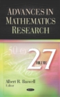 Image for Advances in mathematics researchVolume 27