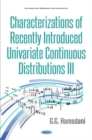 Image for Characterizations of Recently Introduced Continuous Distributions III