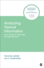 Image for Analyzing textual information  : from words to meanings through numbers