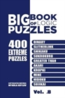 Image for Big Book Of Logic Puzzles - 400 Extreme Puzzles : Binary, Slitherlink, Shikaku, Sukrokuro, Greater than, Akari, Kropki, Mine, Hidoku, Sujikai (Volume 8)