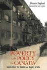 Image for Poverty and Policy in Canada : Implications for Health and Quality of Life