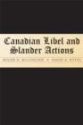 Image for Canadian Libel and Slander Actions