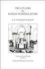 Image for Two Studies in Roman Nomenclature
