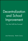 Image for Decentralization and School Improvement