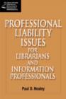 Image for Professional liability issues for librarians and information professionals